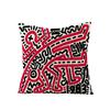 Linen Pillowcase Cartoon Hand-painted Love Cushion Cover 45x45cm Home Sofa Decoration