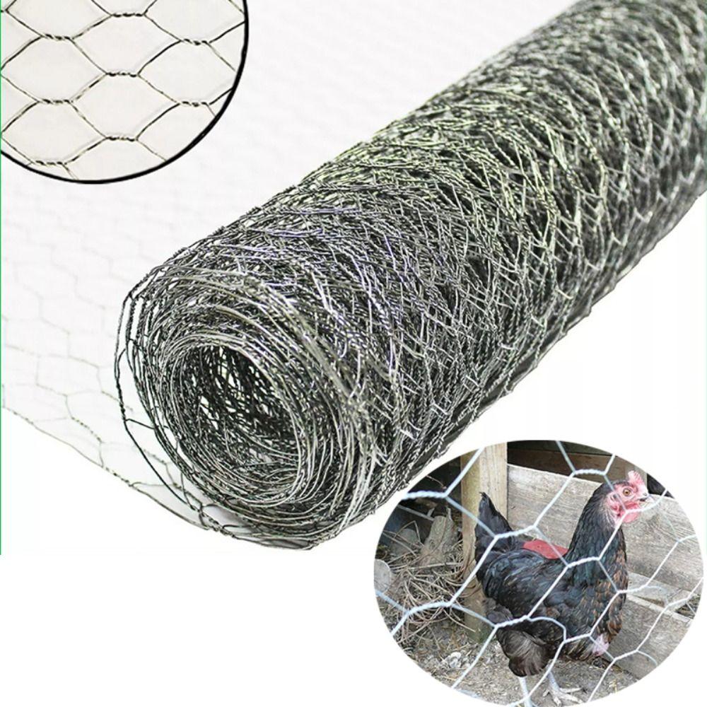 Galvanised Chicken Wire Mesh 0.1/0.35/0.4m Pet Wire Netting Rabbit Fencing  for Animal Enclosures