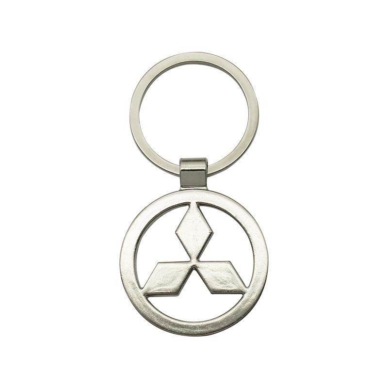 

For Mitsubishi Lancer 9 10 Asx Outlander 3 Pajero l200 3D Metal+Leather Car KeyChain Key Ring Chain Auto Styling Accessories чорний