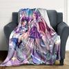 1Pc Purple Hair Hunter Blanket For Couch Bed Plush Cozy Fuzzy Blanket Super Soft Warm Blankets For Fall And Winter 0918206