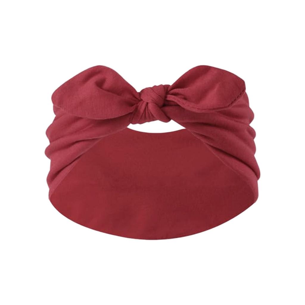 Women Bowknot Rabbit Ear Headband, Boho Style Extra Wide Cute Rabbit Ear Knotted Headband, Paisley Pattern Elastic Solid Bow Hair Accessories