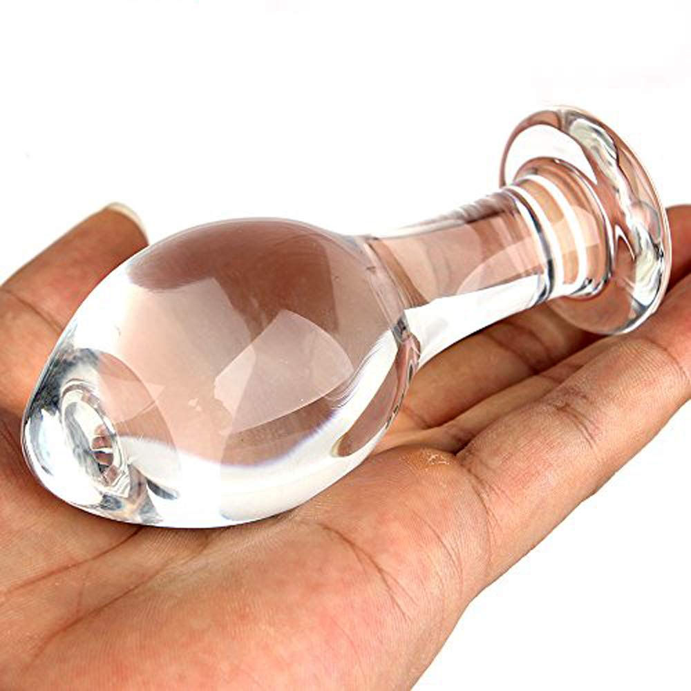 Anal Plug Glass Dildo Anal Beads Glitter Anal Pearl Anal Plug for Men Women Adult Goods 95CM45CM