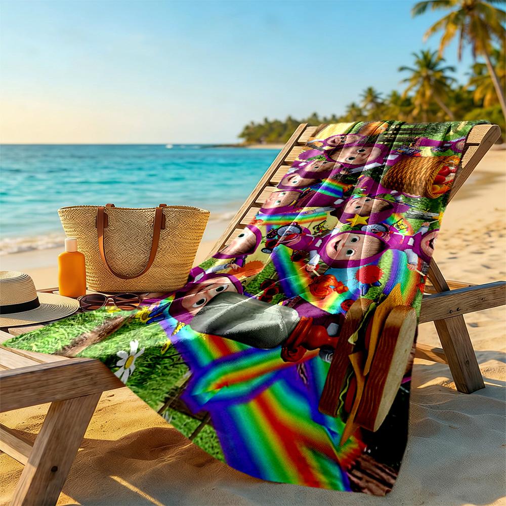 Masha Bear Beach Towel Super Soft & Absorbent Comfortable Lightweight