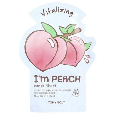 TonyMoly, I'm Peach, Mascarilla de Belleza Vitalizante, 1 hoja, 21g (0,74 onzas)