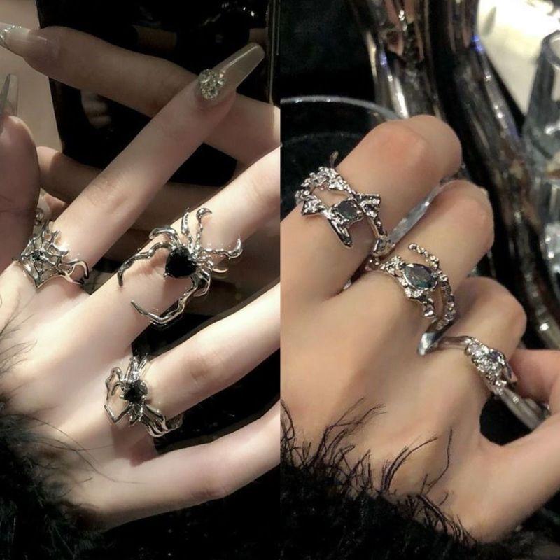Butterfly Bestie Ring Female Student Party Accessible Luxury Fancy Special-Interest Design Exaggerated and Personalized Ornament Index Finger Ring