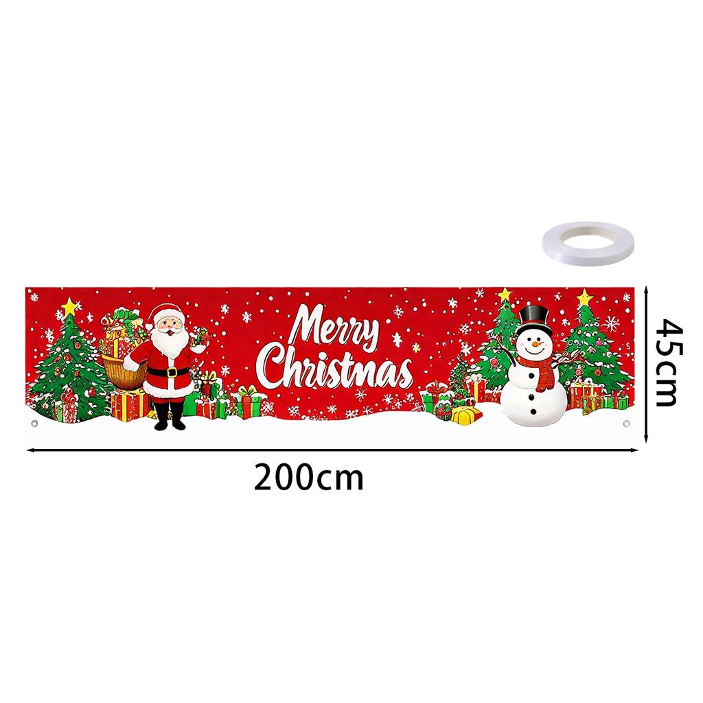 Christmas Banner Flag Merry Christmas Decoration For Home 2026 Xmas Ornaments Gifts Navidad Noel Natal Happy New Year 2026