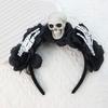 Exaggerated Skull Head Headband Halloween Decor Gothic Flower Hairband  Festive Decorations