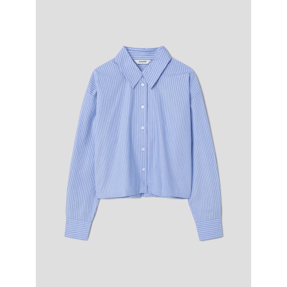 8Seconds Striped Crop Shirt Blue Blue/Xs