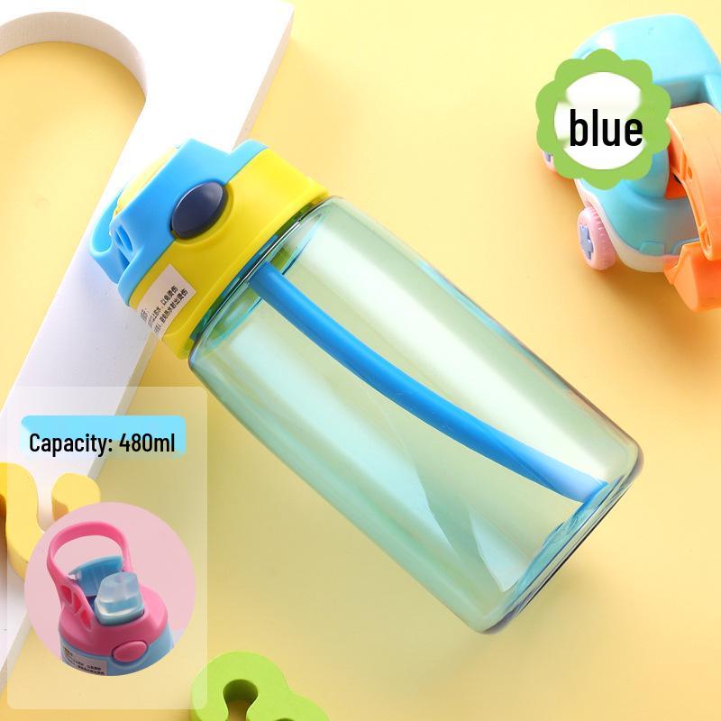 

Cartoon Children s Straw Water Cup with Strap - Summer Edition for Male and Female Students. OPP Bag Packaging