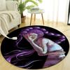 1pc KPop Demon Hunters RUMI5 Design Printed Area Round Carpet for Bedroom Living Room Home Decor Rugs Mat Non Slip Mat Rug for Bedside