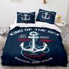 Novos Conjuntos de Cama Náuticos Oceano Âncora Espírito do Oceano Capa de Edredom Tamanho King Queen Solteiro Roupa de Cama com Fronha Adolescentes Meninos Presente