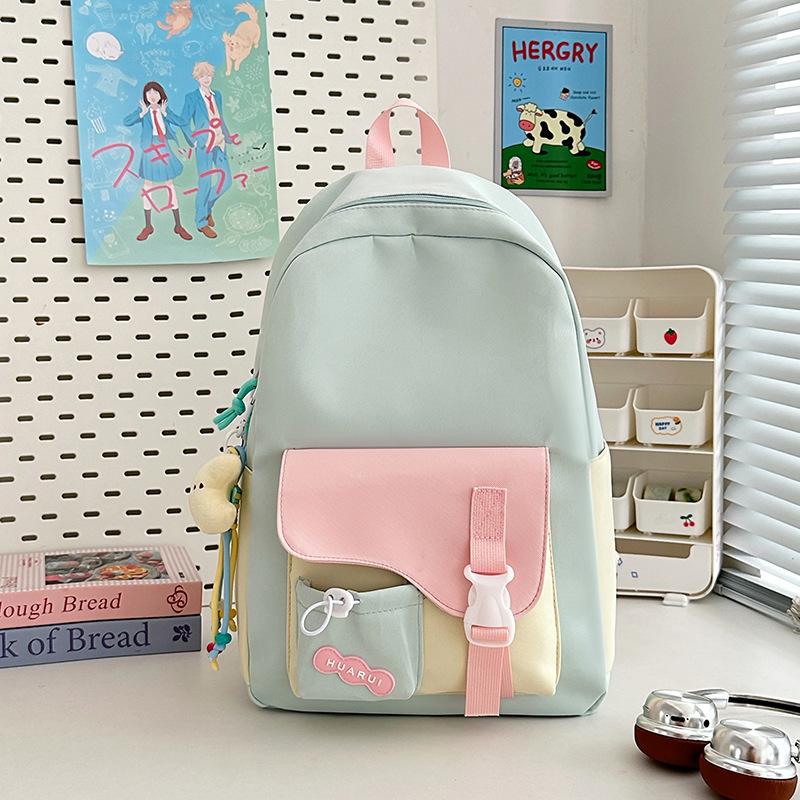 Schoolbag candy color small bag female cute Japanese soft girl student Internet celebrity large capacity sweet Mori girl backpack
