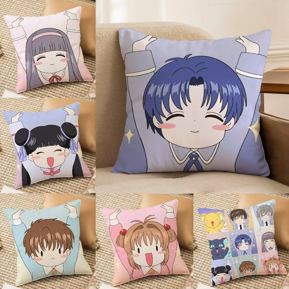 Anime C-Cardcaptor Sakura-MT Cartoon Pillow Case Printed Brushed Fleece Pillow Baby Skin-Touch Eco-Friendly Dye-Sublimat