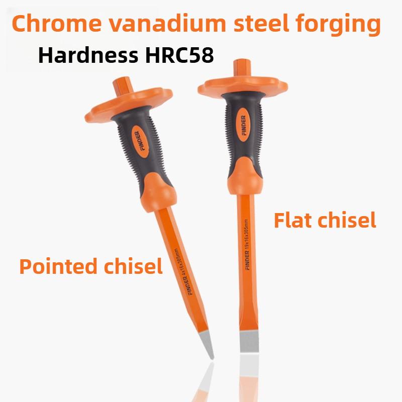 Carving Stone Chisel Durable Pointed Flat Chisel Manual Stone Ice Sculpture Construction Carving Tools Portable Hardware Tools Pointed Chisel