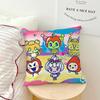 Funny Carton T-Tamagotchi Kuchipatchi Cushion Cover Soft Pillow Case for Sofa Living Room Home Office Decor Protective Covers