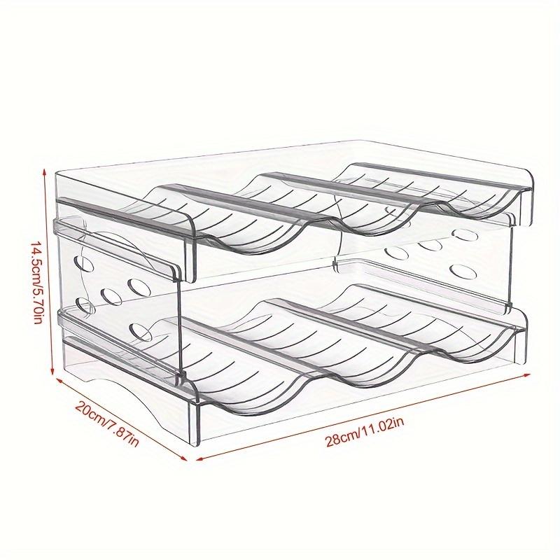 

2/4-Tier Stackable Water Bottle Organizer: Kitchen Pantry Storage Rack for Refrigerators,Insulated Cup Storage Rack