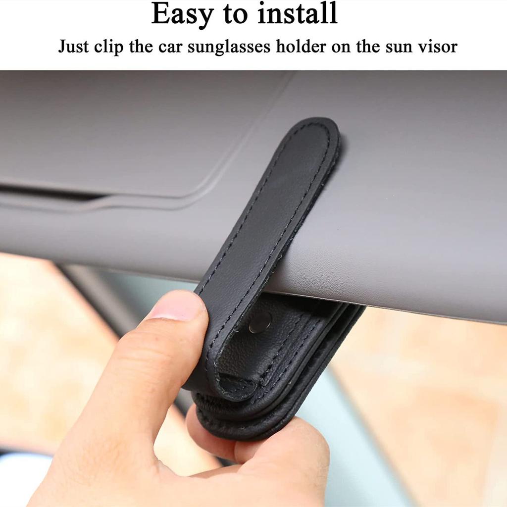 Sunglasses Holder for Car | Sunglasses Holder Clip Hanger Eyeglasses Mount for Car Sun Visor | Ticket Card Clip Eyeglasses Mount