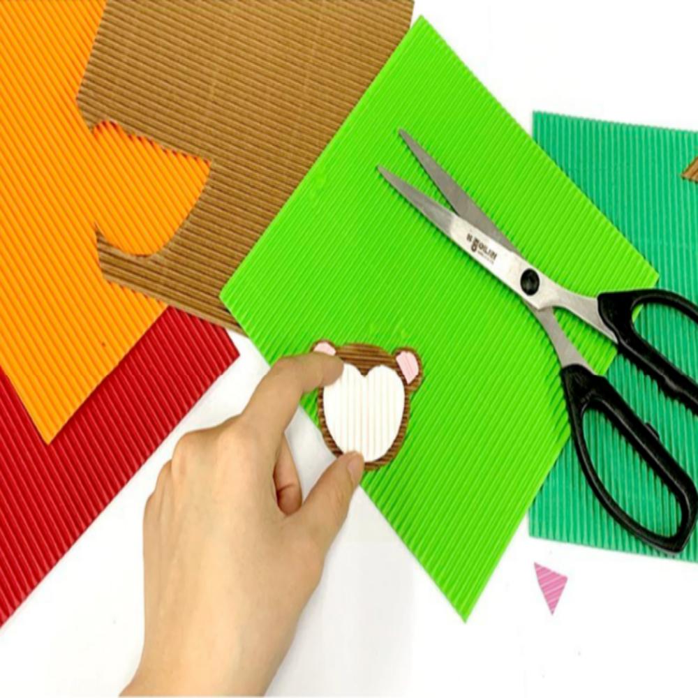 JongIeNara Wellpappe Buntpapier Set - 12 Farben, 12 Blatt