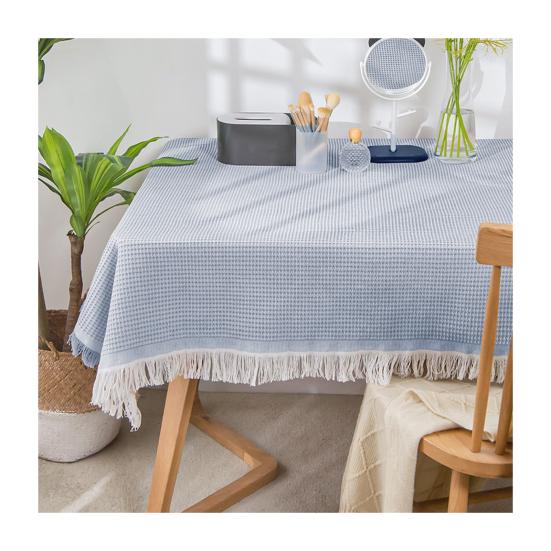 Tablecloth for Rectangle Table Cream Style Geometric Pattern Tablecloth S C