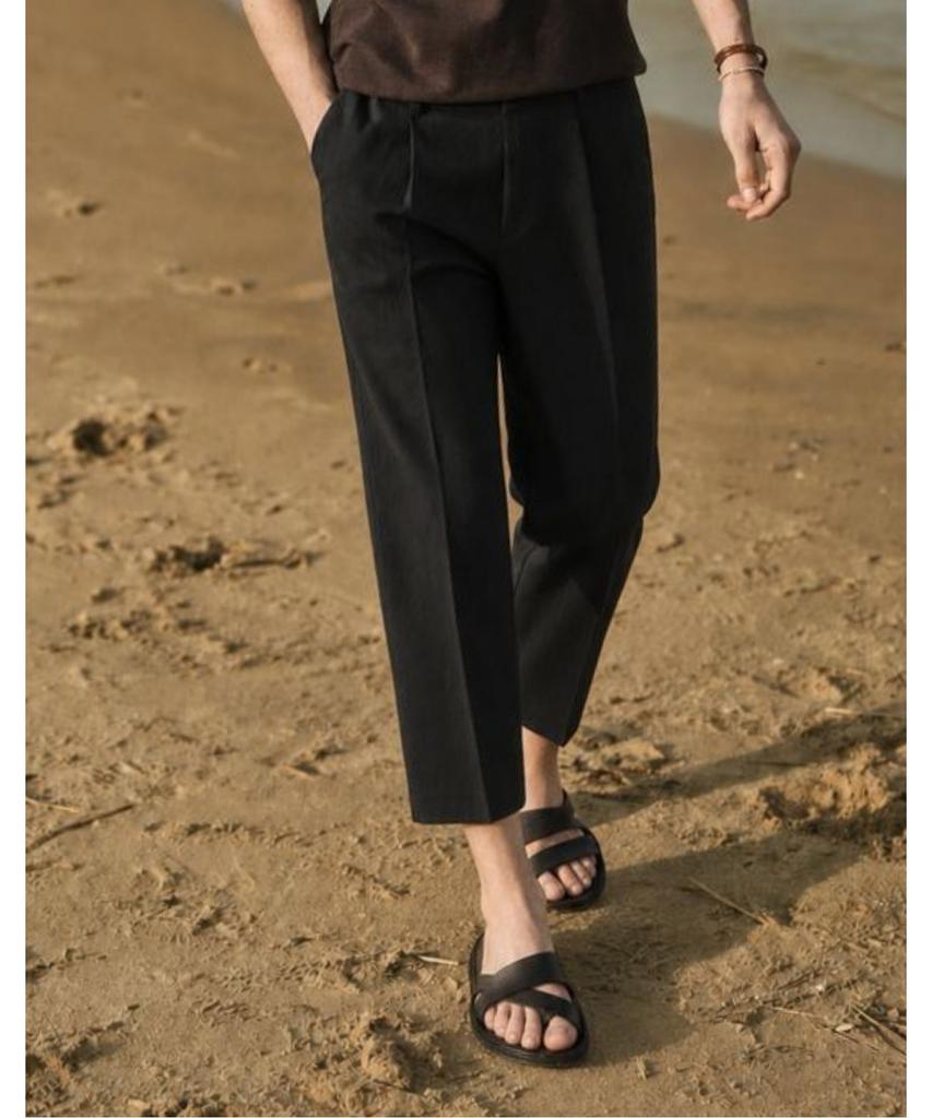 TREMOLO Relaxed Cropped Slacks_Trnda3M3231