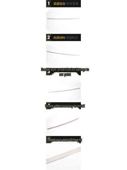 CS15 Rear Bumper Trim Sticker: Anti-Scratch Decorative Strip for Trunk and Bumper.