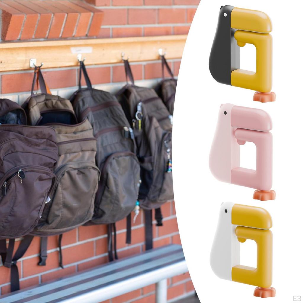 Duck Shaped Table Hook Handbag Hanger Cartoon Foldable Schoolbag Holder Purse for Bar