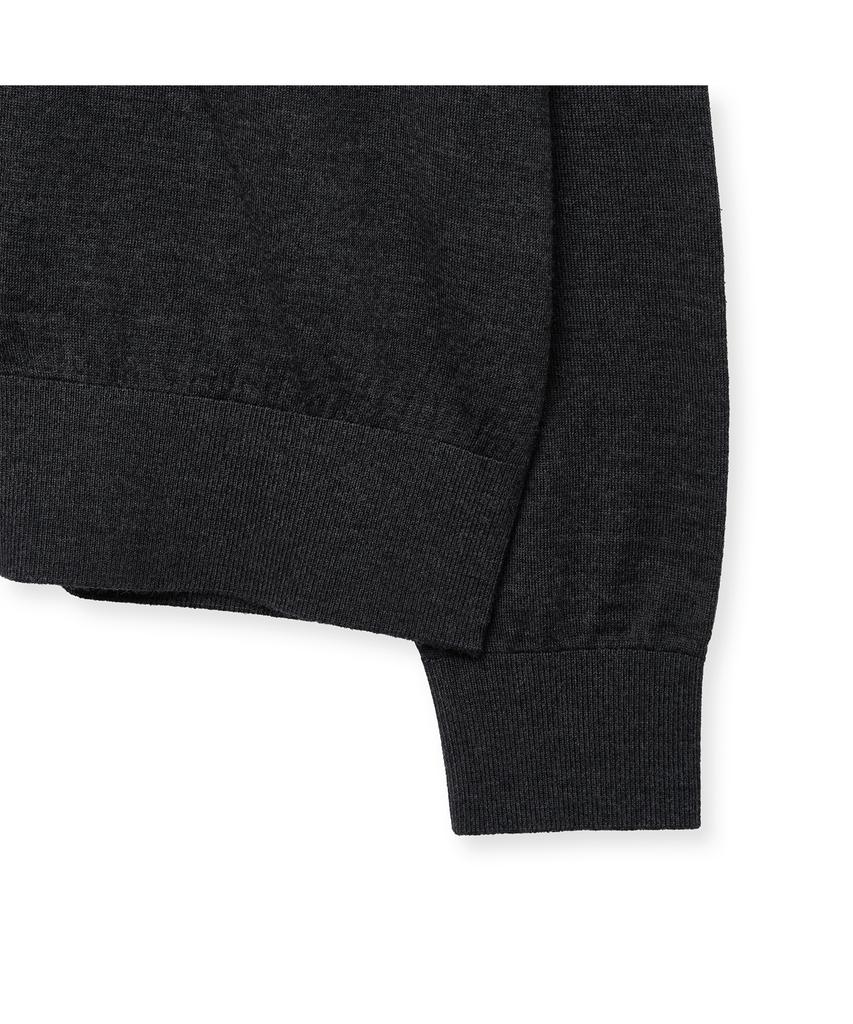 Iolo Royal V-Neck Cardigan_Charcoal