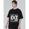 Og Bandana Print T Shirt Black White Lettering and Pattern Design for Casual Wear