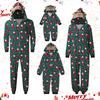 Macacão com capuz de Natal, pijamas Elk Loungewear, conjuntos de combinação de Natal para a família