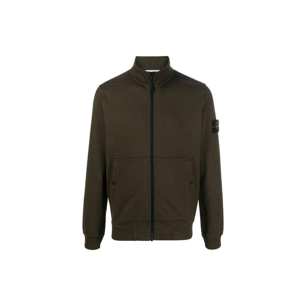 Stone Island Fw23 Solid Color Stand Collar Zip Long Sleeve Jacket Men Jacket Brown 791562820-V0058