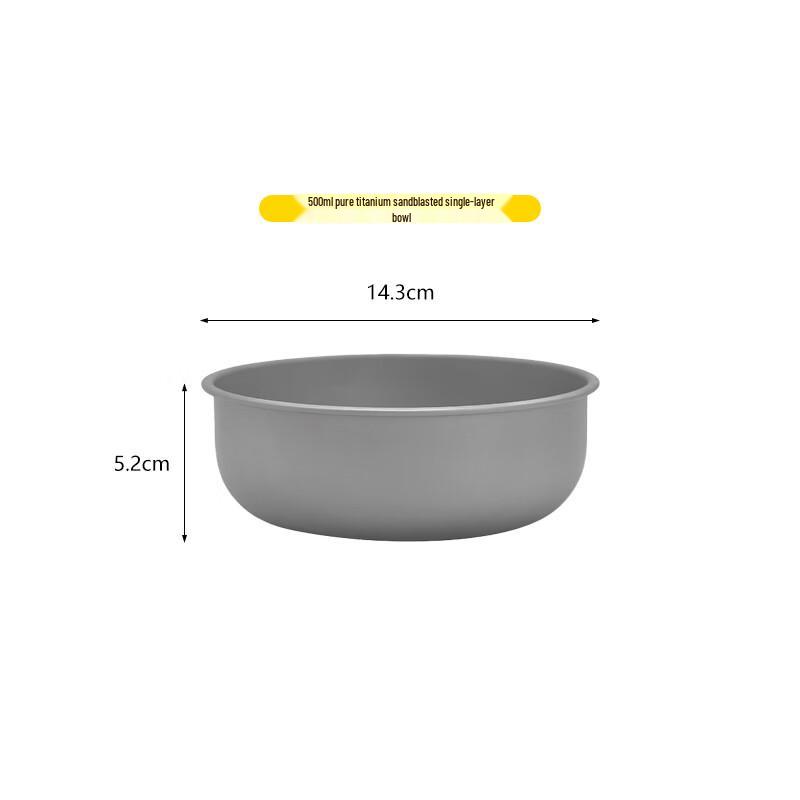 SNOW ROCK Pure Titanium Portable Camping Bowl