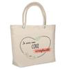 Beach Bag - PLANETEE - Insulated Irreplaceable Couz - Beige Cotton - Large Capacity - Sturdy Handles