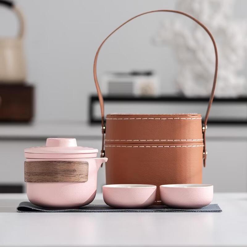 JINGRX Portable Ceramic Travel Tea Set