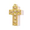 3pcs Stainless Steel Cross Charm Vintage Heart Charm Fashion Cubic Zircon Pendant  Gift