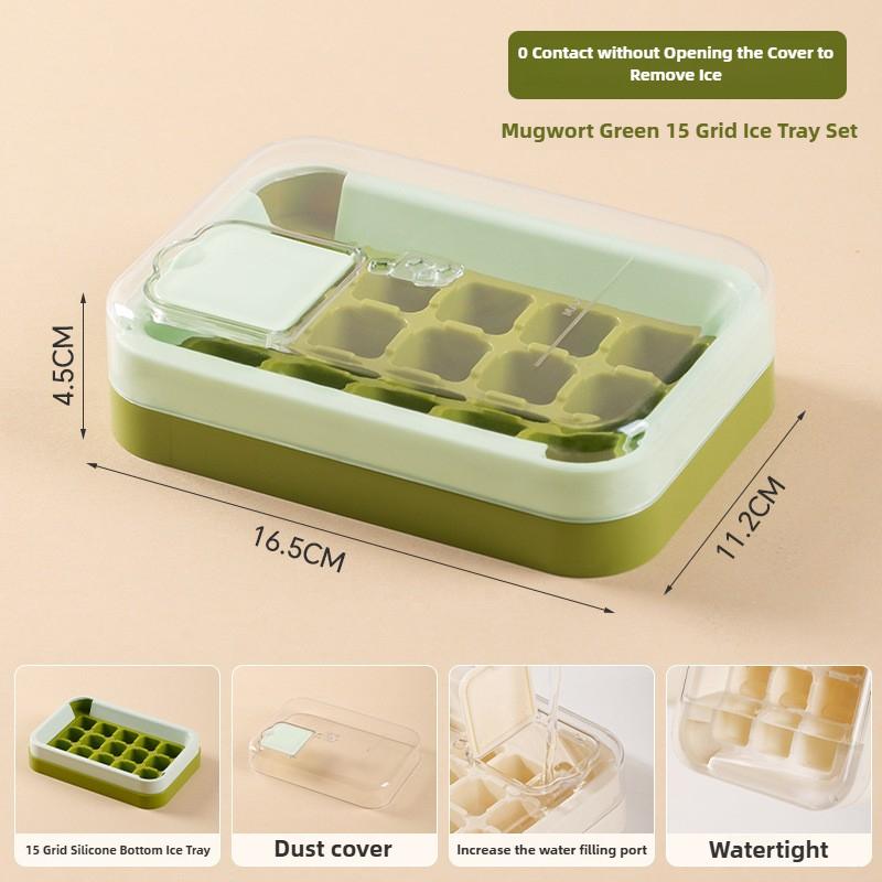 1-10PCS New Ice Box with Lid for Home Use Food Grade Large Capacity Ice Cube Mould Homemade Press Ice Lattice Ice Storage Box