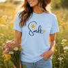 Smile Flower Graphic Tee | Minimalist Positive Vibes T-and Kids Tshirt
