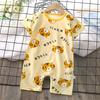 New Cartoon Print Romper Summer Baby Short Sleeve Cotton Jumpsuit Carrier Newborn Slim Fit Thin One-Pieces 0-24 Months