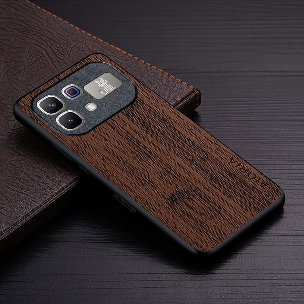 Case for Infinix Note 60 Pro Note 50 50x Pro 4G Straight Wood Grain PU Leather Phone Cover Funda for Infinix Note 60 Pro Case