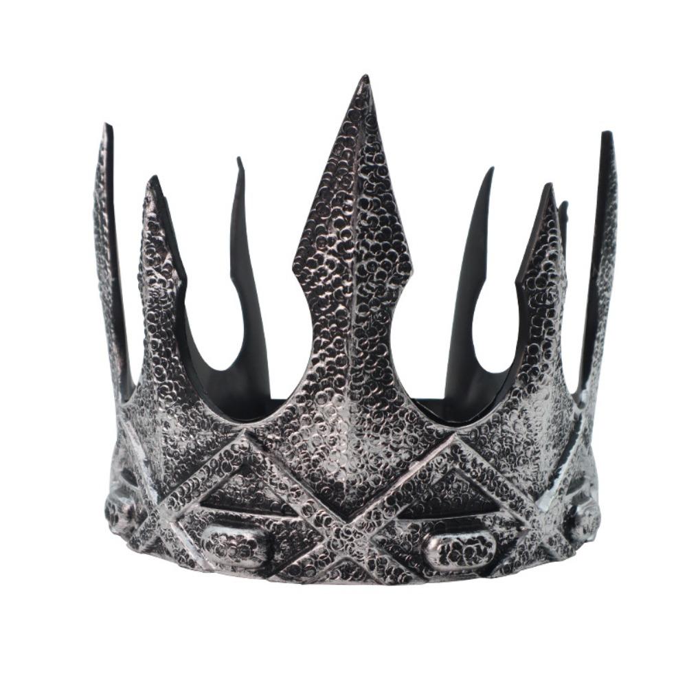 Hair Hoop PU Prince Crowns Bar Mitzvah Crown Round Tiaras Simple King Crown  Wedding