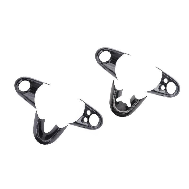ABS Carbon Fiber Style Accessories For BMW Mini Cooper S JCW F54 F55 F56 F57 F60 Car Interior Steering Wheel Button Cover Decor