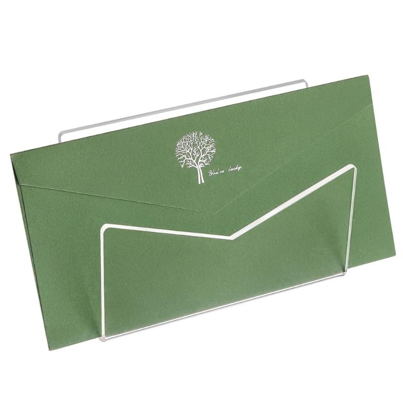 Practical Envelope and Mail Stand Acrylic Mail Organizers for Letters Business Cards Desk Storage Stand Holder