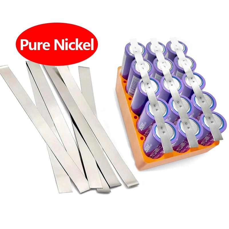 20pcs Pure Nickel Strip Nickel Sheets 18650 Battery Spot Welding DIY Battery Pack Connection Length100mm