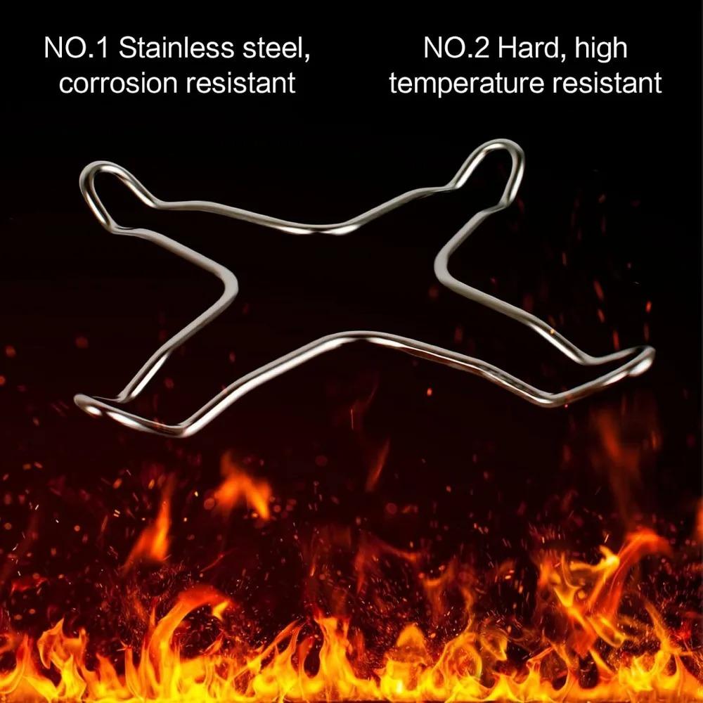 Gas Cooker Support Rack Stainless Steel Holder Camping Iron Stove Ring Heat Diffuser Small Pot Stand for Kitchen Cooking 2/4pcs