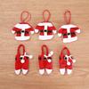 6Pcs/lot Christmas Decoration For Home Silverware Holdersanta Pockets Dinner Knife Fork Holders Santa Claus Christmas