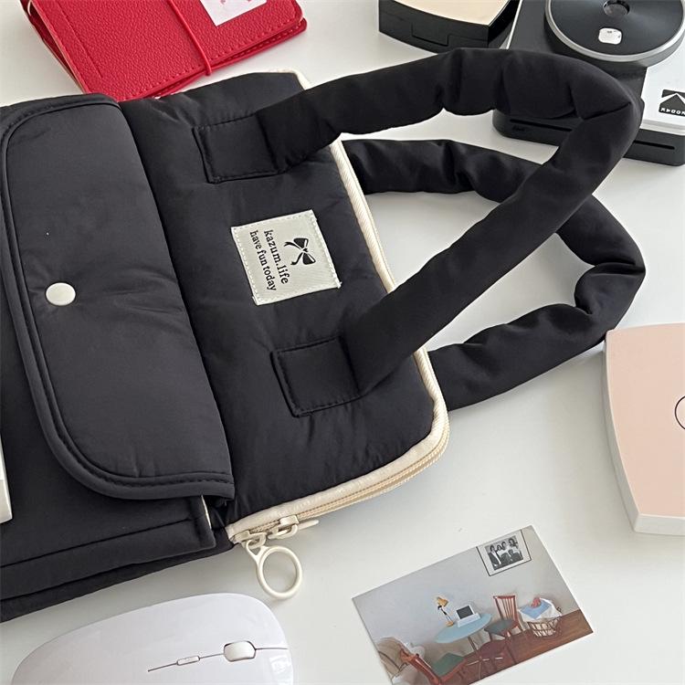 Korean Style Tablet Sleeve: Fits 11-12.9" iPad Pro & 14" Laptop, Single Shoulder & Handheld