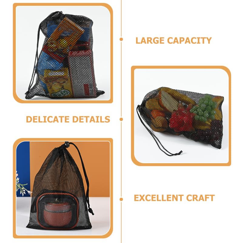 Garneck Mesh Bags, 10-Piece Set, Multifunctional Drawstring Net Bags for Storing Items, Durable, 45x35cm