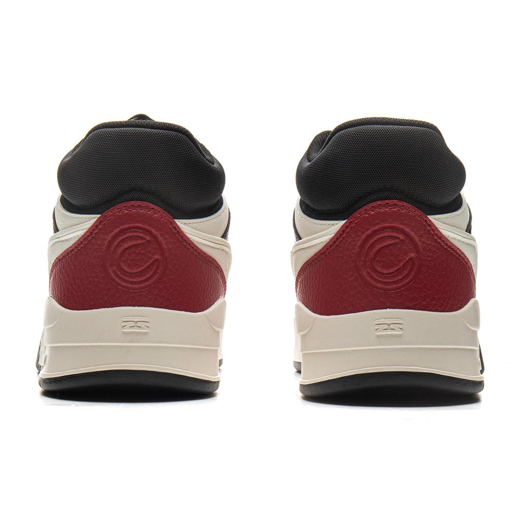 Li Ning Moon White Casual Versatile Thick Sole Non-Slip Wear-Resistant Breathable High-Top Skate Shoes Men Sneakers Red AGCU347-4