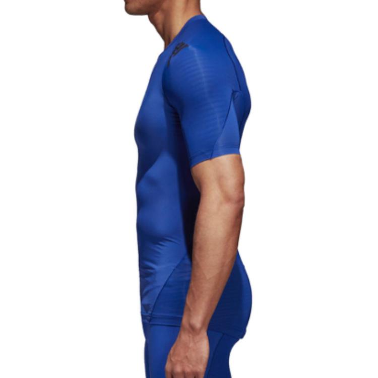 Adidas Logo Round Neck Short Sleeve T-Shirt Men Tops Blue CD7138