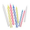 Colorful Threaded Small Candles 288 Pieces In Paper Box Mixed Color Striped Party Decoration Cake Candles Without Bottom Tray