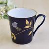Koransha Arita ware mug, 260ml, featuring gorgeous small roses on a blue background, also known as royal blue. Made in Japan by Enver Helluk.